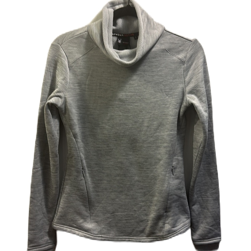 Spyder Women’s Athletic pullover Fleece Lined sweatshirt  Gray SZ Sm NWT